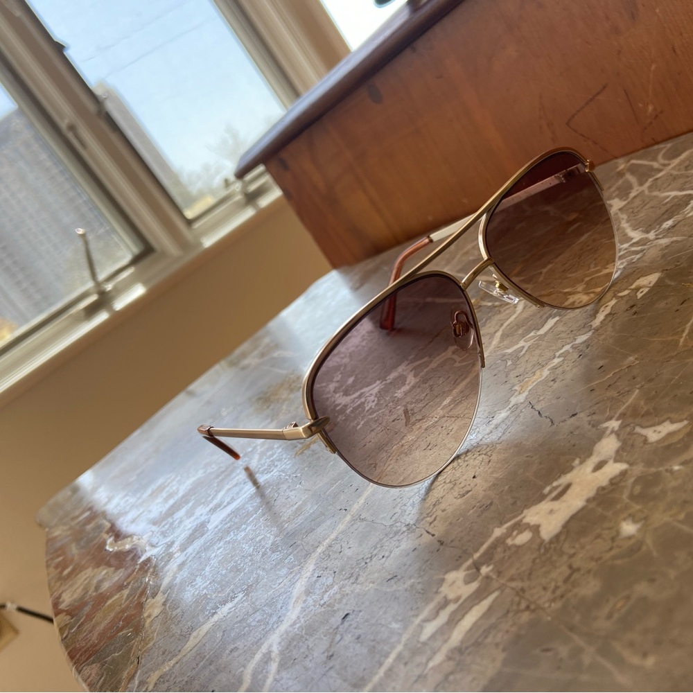 Gold Aviator Sunglasses